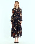SIXDO Voile Flared Dress for Women
